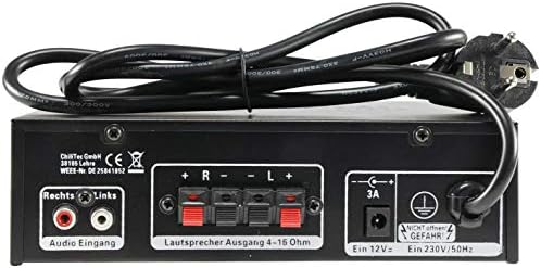 Amplificatore HiFi CTA-100 Ingresso RCA Stereo per PC, Ufficio, Gaming e Cucina Nero