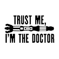 Scmkd 2 pcsBelieve me, I am a Doctor Creative Decal Picture Black White Vinyl car Motorcycle Decal Sticker