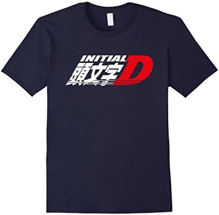 Mens Men's Anime Initial D Logo T Shirt Medium Navy