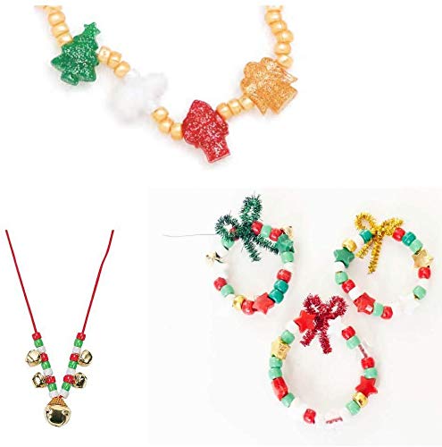 Efivs Arts Chirstmas Pony Beads,Giant Crayon Beads Big Spcaer Beads Barrel Beadsfor for Chistmas DIY Jewelry Making - Approximately 1000pcs(6 x 9 mm) - Thumbnail 5