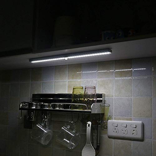 Motion Sensor Closet Lights, OxyLED 36 LED USB Rechargeable Under Cabinet Lighteing, Stick-on Cordless Motion Sensor Wardrobe Bar, Super Bright Closet Light with Magnetic Strip, T-02Plus (3 Pack)