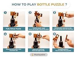 BSIRI Gifts Wine Bottle Puzzles Drinking Games for
