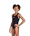 Speedo Girls Endurance Plus Medalist Swimsuit in Black or Red (32, Black)