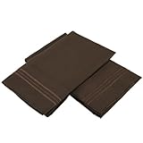 Clara Clark ® Premier 1800 Collection Set of 2 Pillowcases, Standard Size, Chocolate Brown