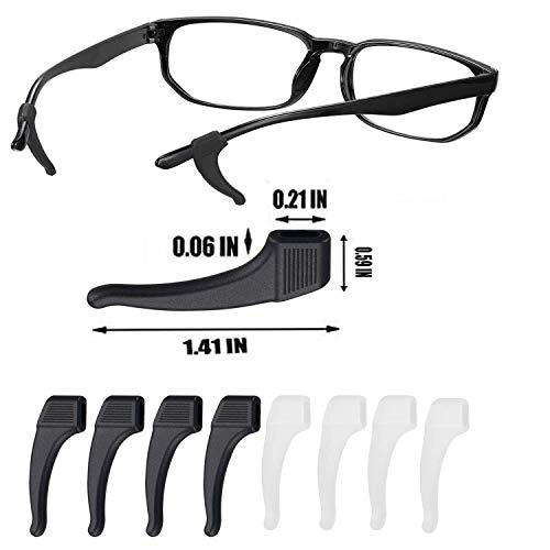 MOLDERP 10 Pairs Soft Silicone Eyeglass Ear Cushions Temple Tips Eyeglass Pads Anti Slip Glasses