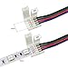 Fntek LED Strip Connector Kit for 5050 RGB 4 Pin 10mm,with RGB Splitter Cable, LED Strip Jumper, T and L Shape Connector, 9 Types Accessories for LED Connector