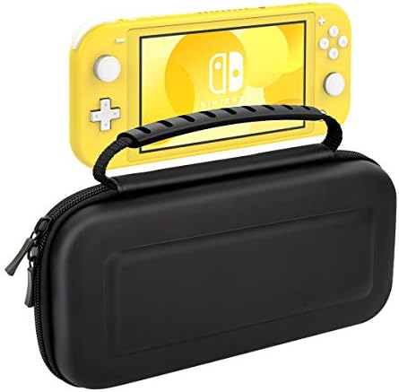 MoKo Carrying Case Compatible with Nintendo Switch Lite, Hard Shell EVA Tough Storage Travel Bag Holder with Grid Pocket Compatible with Switch Lite Console, Accessories & Game Cards,