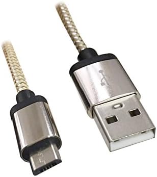 Micro USB Cable, Android Cable Quick Speed Braided short Charger Cord For Samsung Galaxy S7 S6 Edge Plus, Note 4/ 5,S4 S5 Active, Tab A S/ S2 Pro, PS3/ 4,USB Cable Power bank-Cream