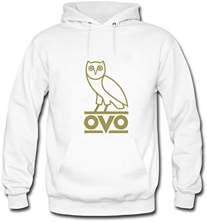 James Prescott Mens Hoodies OVO Bird White Size L