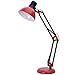ToJane Red Desk Lamp Swing Arm, Modern Architect Table Lamp,Small Desk Lamp for Office/Students,with Extra Clamp Mount