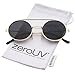 zeroUV - Mid Size Flip-Up Neutral-Colored Lens Round Django Sunglasses 49mm