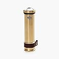 Barebones Mini Flashlight - Brass, Vintage-Style Rechargeable Flashlight with Adjustable Brightness, Magnetic Base, and Candle Flicker Mode – Compact Travel and Camping Light