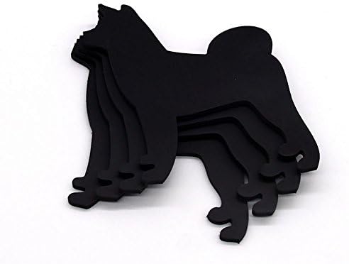 XHDZ Creative Wall Sticker PVC Foam board Dog Shape Decoration Children's room Kindergarten , black