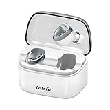 Letsfit True Wireless Earbuds, Bluetooth 5.0 Headphones, HD Stereo Sound Wireless Sports Earphones for Running, Mini Headset with Charging Case, Built-in Microphones, 13.5H Worktime