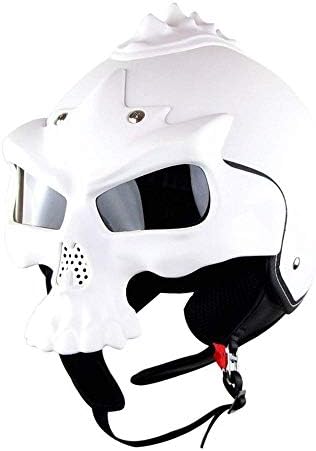 MMRLY Motorcycle Half Open Face Helmet,DOT Certified Motorbike Scooter Vintage Helmet With Detachable mask &Anti-UV Glasses suitable for adult/youth,M