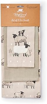 Cooksmart 3 Pack Tea Towels British Design Luxury Kitchen Absorbent Towel Set view 2