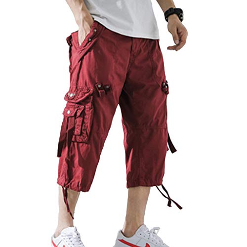 AOYOG Men's Cargo Shorts 3/4 Relaxed 
