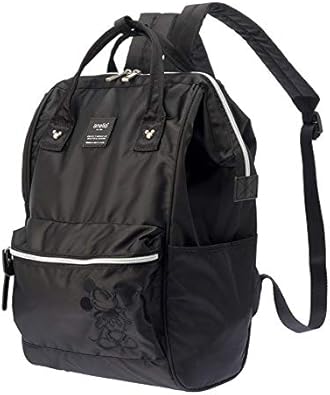 Amazon ディズニーストア 公式 限定 Anello R との特別共同企画 リュックサック バックパック L ミッキー レトロ ブラック Disney ディズニー リュック バックパック