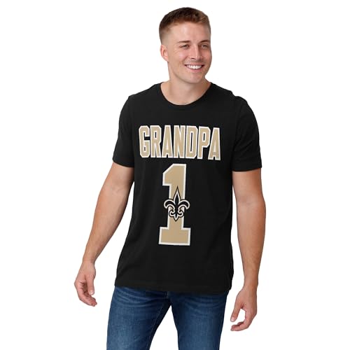 FOCO Men's Standard NFL Logo Tee 1 Grandpa T-Shirt, Team Color
