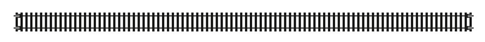 Hornby R603 OO Gauge Long Straight Track - Extra Track Pieces for Model Railway Sets, Model Train Track Pieces - Scale 1:76