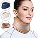 Velpeau Neck Brace for Neck Pain and Support - Soft Cervical Collar for Sleeping, Snoozing, Sleeping Upright, Anti-Snoring, Sleep Apnea for Women & Men (Khaki, Dual-purpose Version, M: 11.5-14