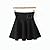 Gaorui Womens Knitted High Waist Short Plain Flared Skirt Pleated Skater Mini Dress
