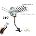TV Antenna - Outdoor Amplified HDTV Antenna 150 Mile Motorized with Adjustable Antenna Mount Pole for 2 TVs Support - UHF/VHF 4K 1080P Channels Wireless Remote Control - 33FT Coax Cable