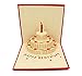 IShareCards® Handmade 3D Pop Up Birthday Cards Creative Greeting Cards Papercraft (90° Happy Birthday Cake)