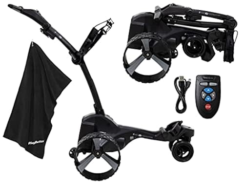 PlayBetter MGI Zip Navigator Electric Golf Caddy (Black) Bundle