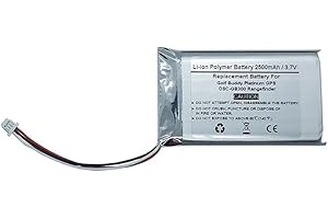 3.7V 2500mAh Replacement Battery for Golf Buddy Platinum GPS DSC-GB300 Rangefinder