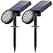 Yard Lights Outdoor,19 LED Bulbs Solar Landscape Spotlights-Waterproof Outdoor Adjustable Wall Light Security Lighting Dark Sensing Auto On/Off for Patio Lawn Pool Yard Garage Garden, Pack of 2