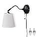 You Have Space Contemporary Wall Lamp Scones with Free Bulbs (Black/White)