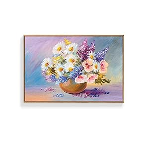 Framed Canvas Wall Art for Living Room, Bedroom Colorful Flower Canvas Prints for Home Decoration Ready to Hang - 16x24 inches
