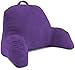 Deluxe Comfort Microsuede Bedrest – Reading and Bed Rest Lounger – Sitting Support Pillow – Soft But Well Stuffed Fiberfill – Backrest Pillow With Arms, Light Purple