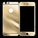 Colorful Premium Tempered Protective Mirror Effect Glass Film Screen Protector for iPhone 6/6s with High Definition (HD) Anti-Scratch (Gold-Front+Back)