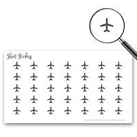 Airplane Airport Plane Jet Flying, Sticker Sheet 88 Bullet Stickers for Journal Planner Scrapbooks Bujo and Crafts, Item 475369