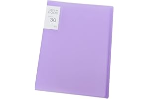 DWUWW 30 Pages Purple Diamond Storage Book - A4 Portfolio Folder for 60 Picture Pics, for Student Art Display Protects Artwork Pages for Sketches Documents(12.2x9.1in)