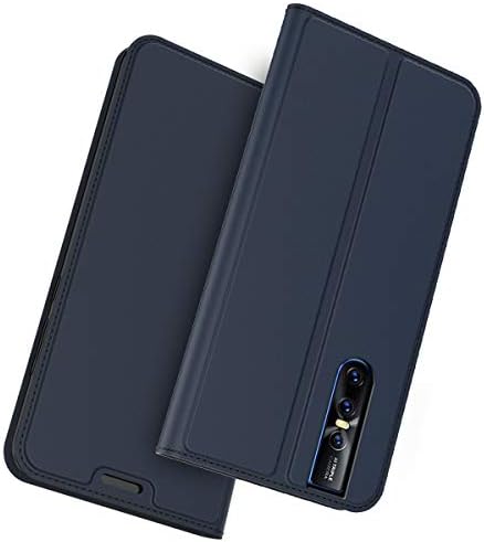AICEDA [ Portable Wallet [ Slim Fit ] Heavy Duty Protective Skin Flip Cover Wallet Case Replacement for Vivo V15 - Blue
