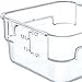 CFS 1072007 StorPlus Stackable Square Food Storage Container, 2 Quart Capacity, Clear (Pack of 6)