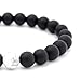 EnjoIt Distance Bracelet Black Matte Agate & White Howlite Energy Stone Beads Bracelet Set Couple Bracelet