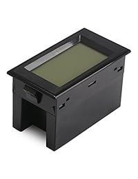 DROK® Dos cables de frecuencia AC 80-300V 10-199.9HZ, Contador digital de frecuencia, monitor de cinómetro, panel de prueba, 3 dígitos con luz de retroiluminación azul, pantalla LCD, 1