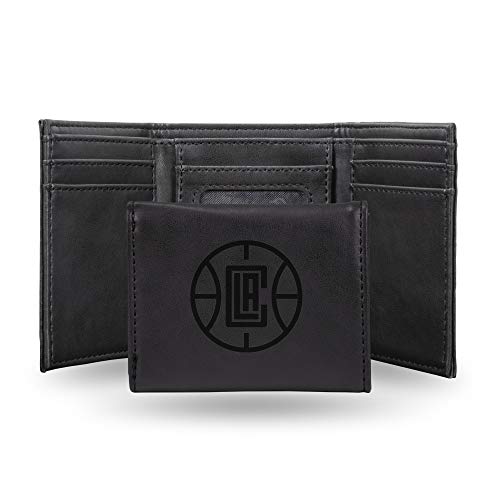 Rico Industries Laser Engraved Trifold Wallet, Los Angeles Clippers , 3.25 x 4"…