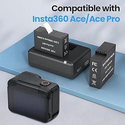 Topwowe 2 Packs Batteries 1800mAh for Insta 360 Ace