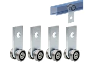 CNQLIS 2 Wheel Channel Bearing Trolley Assembly Rollers for 1-5/8" Wide and All 1-5/8" Strut Channel（4PCS）