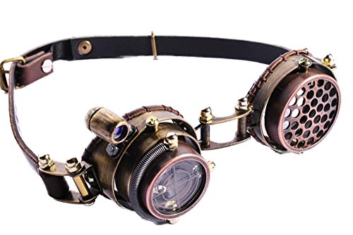 Steampunk revolution cosplay aethertech steel calvary LED light pilot goggles SP071 C