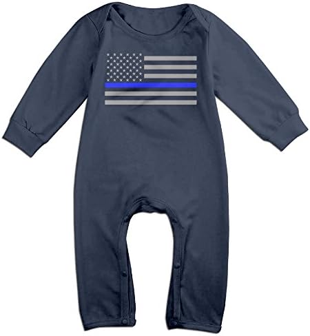HOHOE Boy's & Girl's Thin Blue Line American Flag Long Sleeve Jumpsuit Outfits
