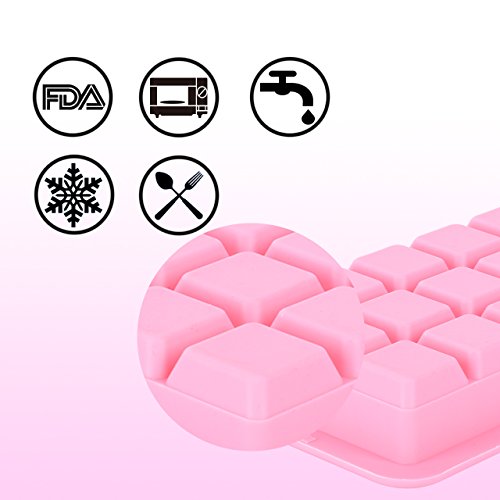 Newcomdigi Gefrierformen Gefrierbehälter Eiswürfelbereiter mit Deckel (Rosa) – Bild 5
