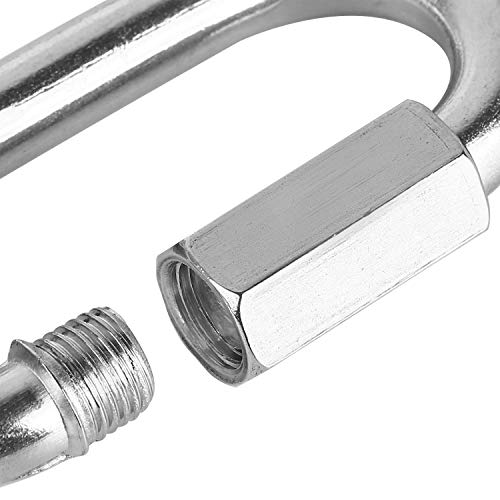 KINJOEK 6-Pack M8 8mm Stainless Steel Quick Link – Heavy Duty D-Shape Chain Connector, 1523 Lb Max Load For Hammocks, Camping, Swings