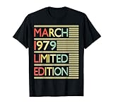 40th Birthday Gift March 1979 T-Shirt- 40 Years Old Shirt