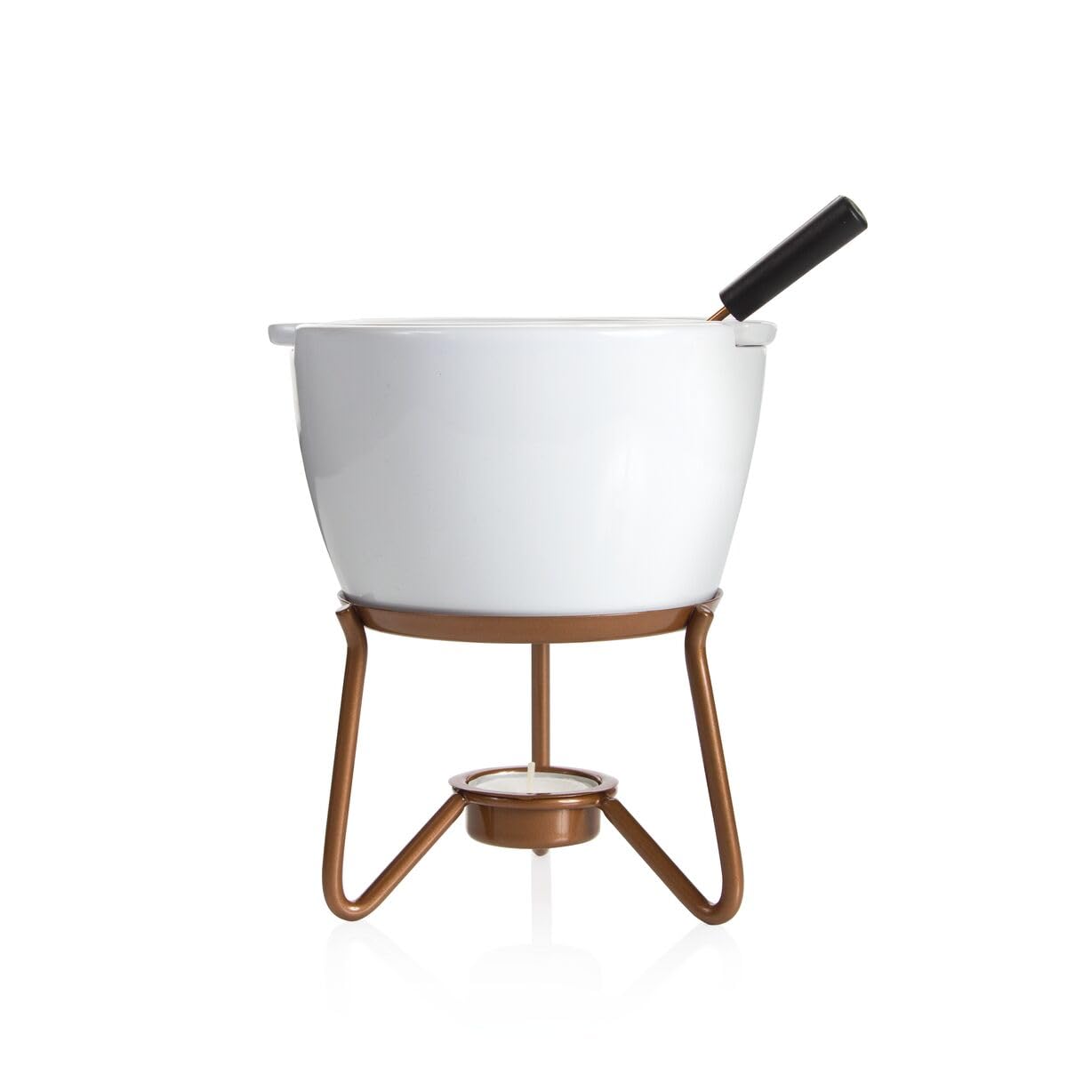 BOSKA Chocolate Fondue Pot Marie - Fondue Sets 2 to 4 Persons - Incl. Fondue Forks - Chocolate Fondue on Tea Light - 550 ml Volume for 400 gr Melted Chocolate